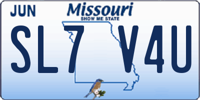 MO license plate SL7V4U