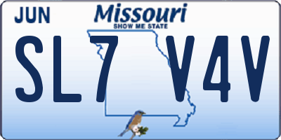 MO license plate SL7V4V