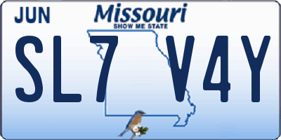 MO license plate SL7V4Y