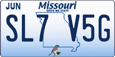 MO license plate SL7V5G