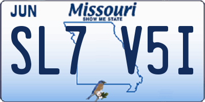 MO license plate SL7V5I