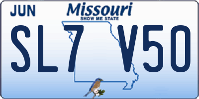 MO license plate SL7V5O