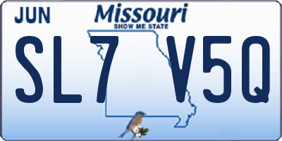 MO license plate SL7V5Q