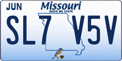 MO license plate SL7V5V
