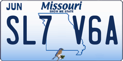MO license plate SL7V6A