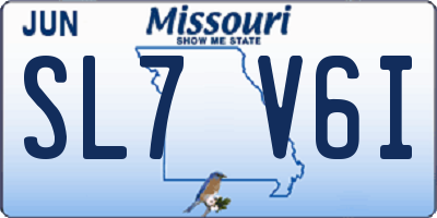MO license plate SL7V6I