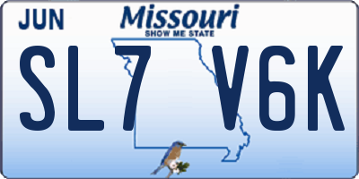 MO license plate SL7V6K