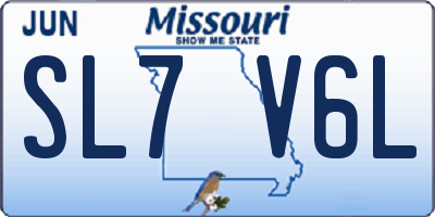 MO license plate SL7V6L