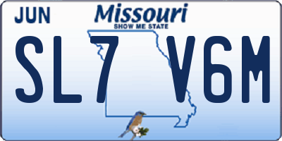 MO license plate SL7V6M