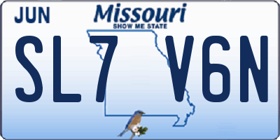 MO license plate SL7V6N