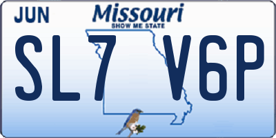 MO license plate SL7V6P