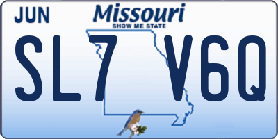 MO license plate SL7V6Q