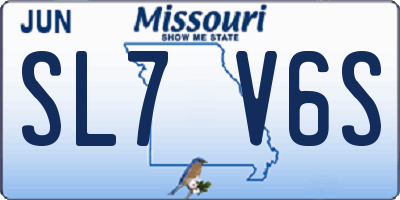 MO license plate SL7V6S