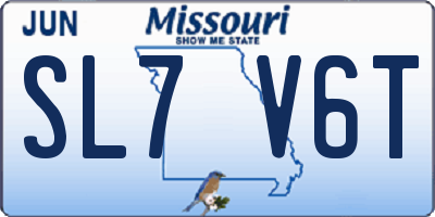 MO license plate SL7V6T