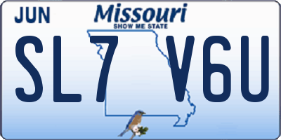 MO license plate SL7V6U