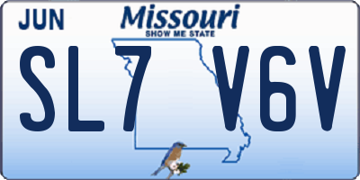 MO license plate SL7V6V