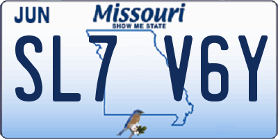 MO license plate SL7V6Y