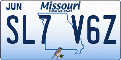 MO license plate SL7V6Z