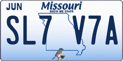 MO license plate SL7V7A