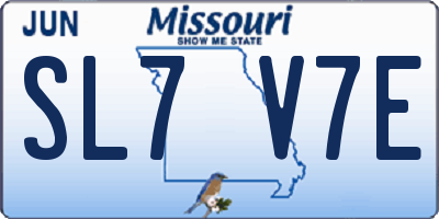 MO license plate SL7V7E