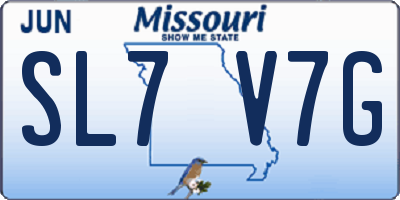 MO license plate SL7V7G