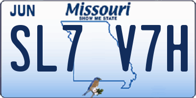 MO license plate SL7V7H