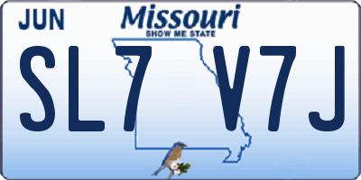 MO license plate SL7V7J
