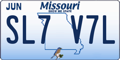 MO license plate SL7V7L