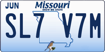 MO license plate SL7V7M