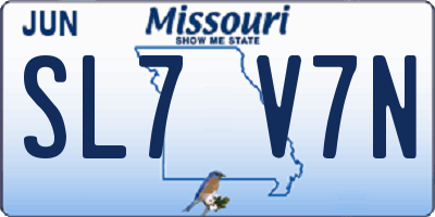 MO license plate SL7V7N