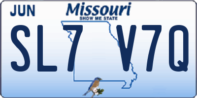 MO license plate SL7V7Q