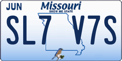 MO license plate SL7V7S