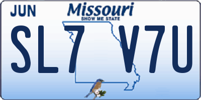 MO license plate SL7V7U
