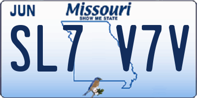 MO license plate SL7V7V