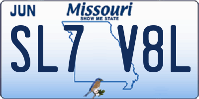 MO license plate SL7V8L