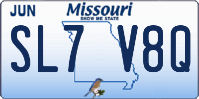 MO license plate SL7V8Q