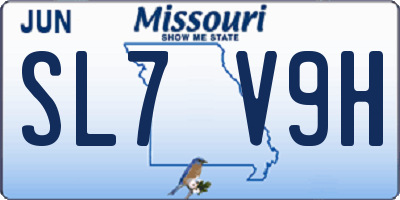 MO license plate SL7V9H