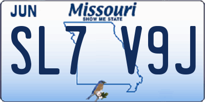 MO license plate SL7V9J