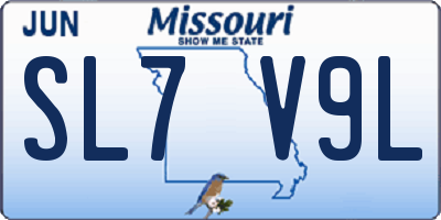 MO license plate SL7V9L