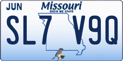 MO license plate SL7V9Q