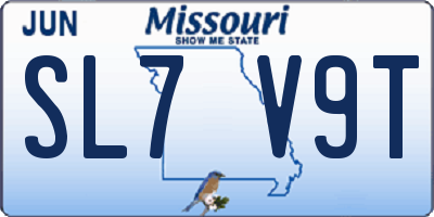 MO license plate SL7V9T
