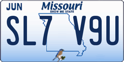 MO license plate SL7V9U