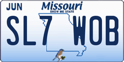 MO license plate SL7W0B