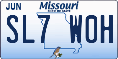 MO license plate SL7W0H