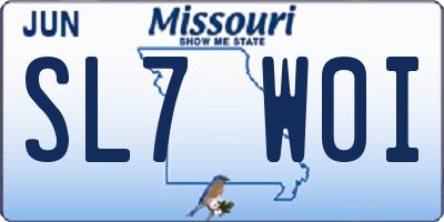MO license plate SL7W0I