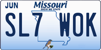 MO license plate SL7W0K