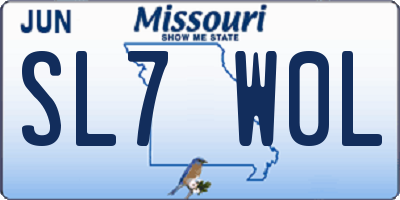 MO license plate SL7W0L