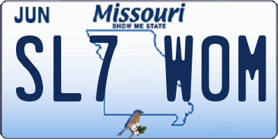 MO license plate SL7W0M