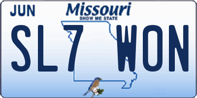 MO license plate SL7W0N