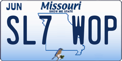 MO license plate SL7W0P